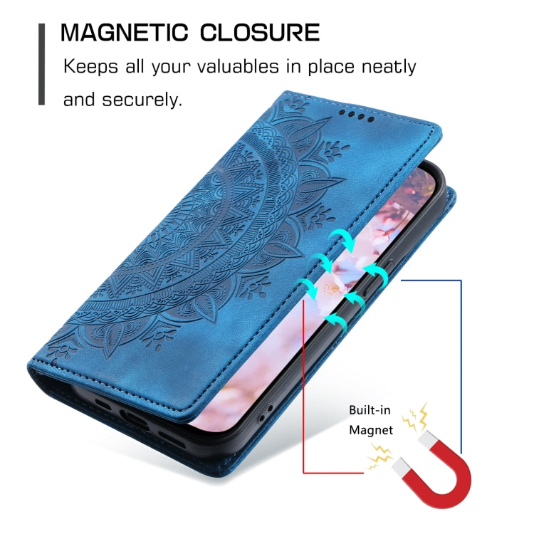 For Samsung Galaxy S25 Ultra 5G Totem Embossed Magnetic Leather Phone Case(Blue) - Galaxy S25 Ultra 5G Cases by PMC Jewellery | Online Shopping South Africa | PMC Jewellery | Buy Now Pay Later Mobicred