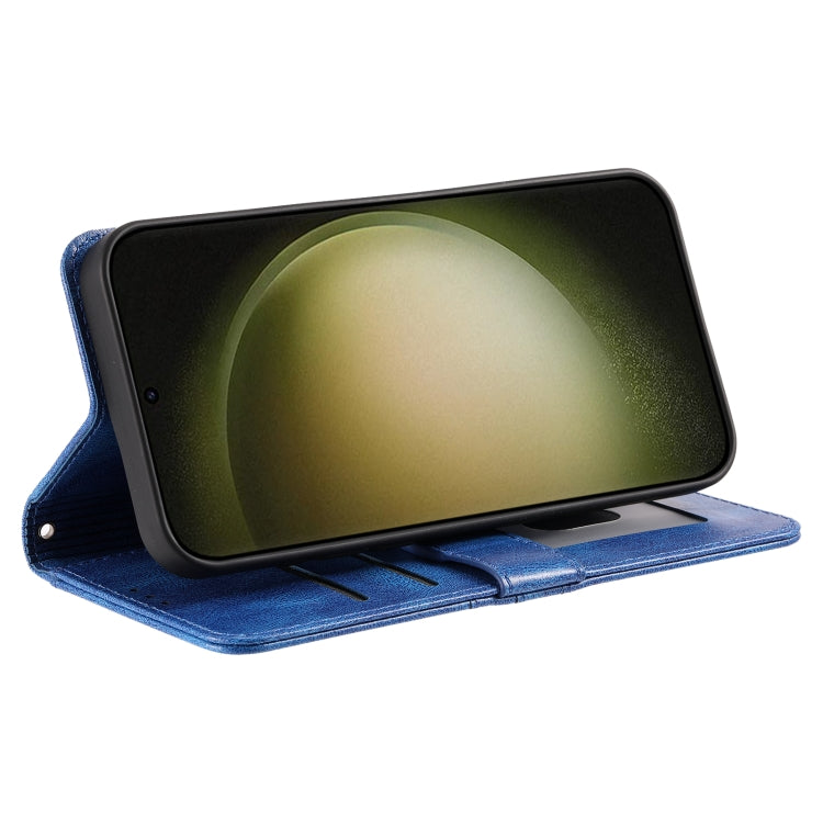 For Samsung Galaxy S25+ 5G Simple 6-Card Wallet Leather Phone Case(Blue) - Galaxy S25+ 5G Cases by PMC TechLife | Online Shopping South Africa | PMC TechLife | Buy Now Pay Later Mobicred