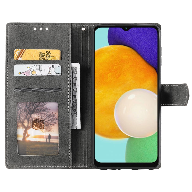 For Samsung Galaxy S25 5G Nail Skin Feel Stitching Calf Texture Leather Phone Case(Grey) - Galaxy S25 5G Cases by PMC TechLife | Online Shopping South Africa | PMC TechLife | Buy Now Pay Later Mobicred