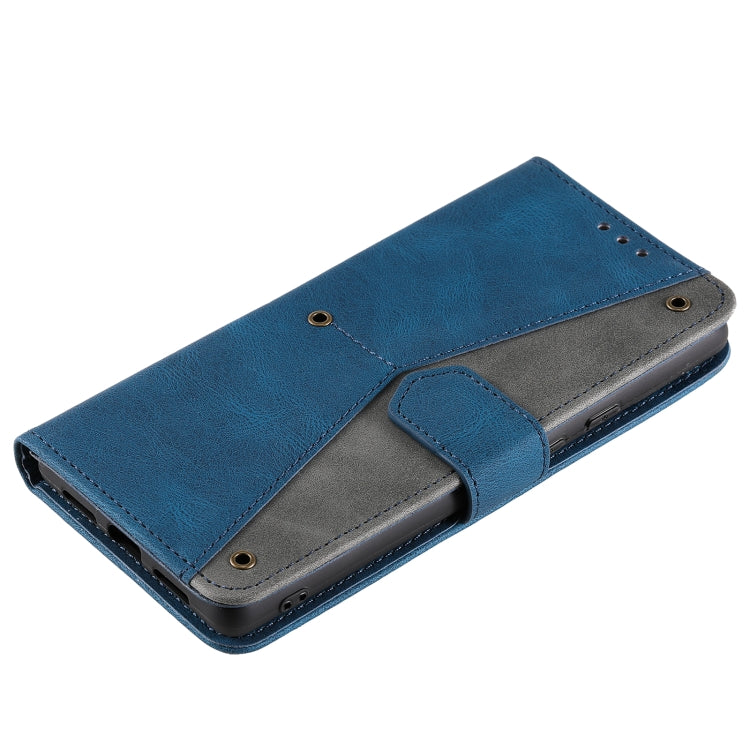 For Samsung Galaxy S25 5G Nail Skin Feel Stitching Calf Texture Leather Phone Case(Blue) - Galaxy S25 5G Cases by PMC TechLife | Online Shopping South Africa | PMC TechLife | Buy Now Pay Later Mobicred