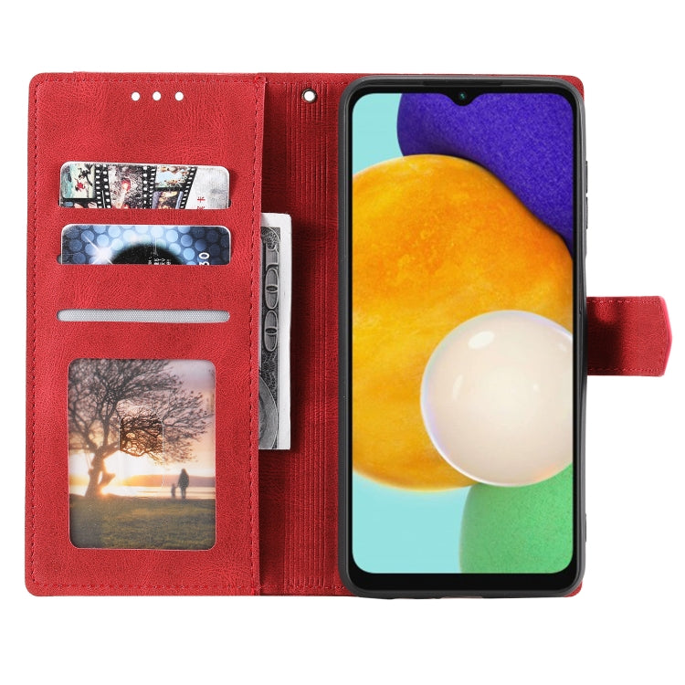 For Samsung Galaxy S25 5G Nail Skin Feel Stitching Calf Texture Leather Phone Case(Red) - Galaxy S25 5G Cases by PMC TechLife | Online Shopping South Africa | PMC TechLife | Buy Now Pay Later Mobicred
