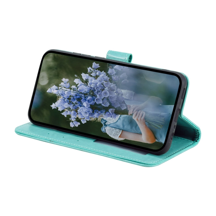 For Samsung Galaxy S25+ 5G Totem Flower Embossed Leather Phone Case(Green) - Galaxy S25+ 5G Cases by PMC TechLife | Online Shopping South Africa | PMC TechLife | Buy Now Pay Later Mobicred