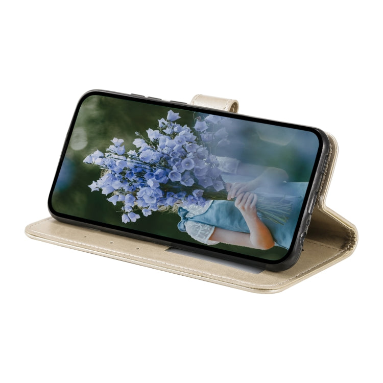 For Samsung Galaxy S25+ 5G Totem Flower Embossed Leather Phone Case(Gold) - Galaxy S25+ 5G Cases by PMC TechLife | Online Shopping South Africa | PMC TechLife | Buy Now Pay Later Mobicred