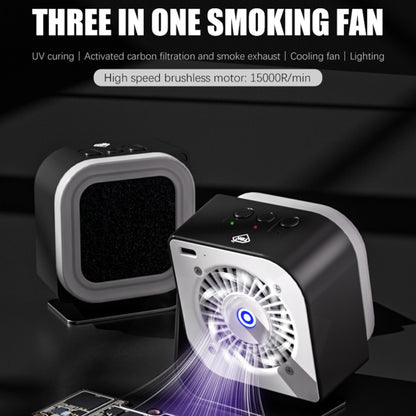 TBK F001 3 in 1 Smoking & UV Curing & Filtration Smoke Exhaust Multifunctional Fan - Others by TBK | Online Shopping South Africa | PMC Jewellery | Buy Now Pay Later Mobicred