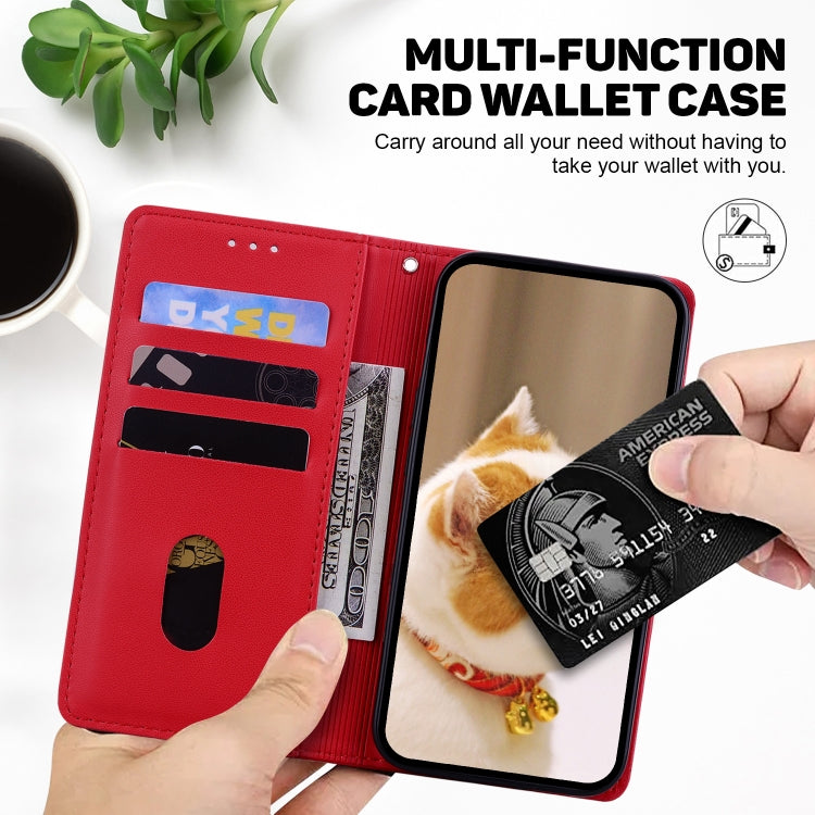 For Samsung Galaxy S25 Ultra 5G Cute Cats RFID Leather Phone Case(Red) - Galaxy S25 Ultra 5G Cases by PMC Jewellery | Online Shopping South Africa | PMC Jewellery | Buy Now Pay Later Mobicred