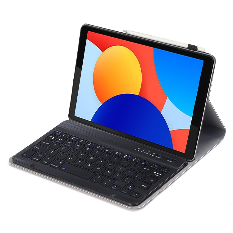 For Redmi Pad SE 8.7 A0N12 TPU Ultra-thin Detachable Bluetooth Keyboard Tablet Leather Case(Black) - Xiaomi Keyboard by PMC Jewellery | Online Shopping South Africa | PMC Jewellery | Buy Now Pay Later Mobicred