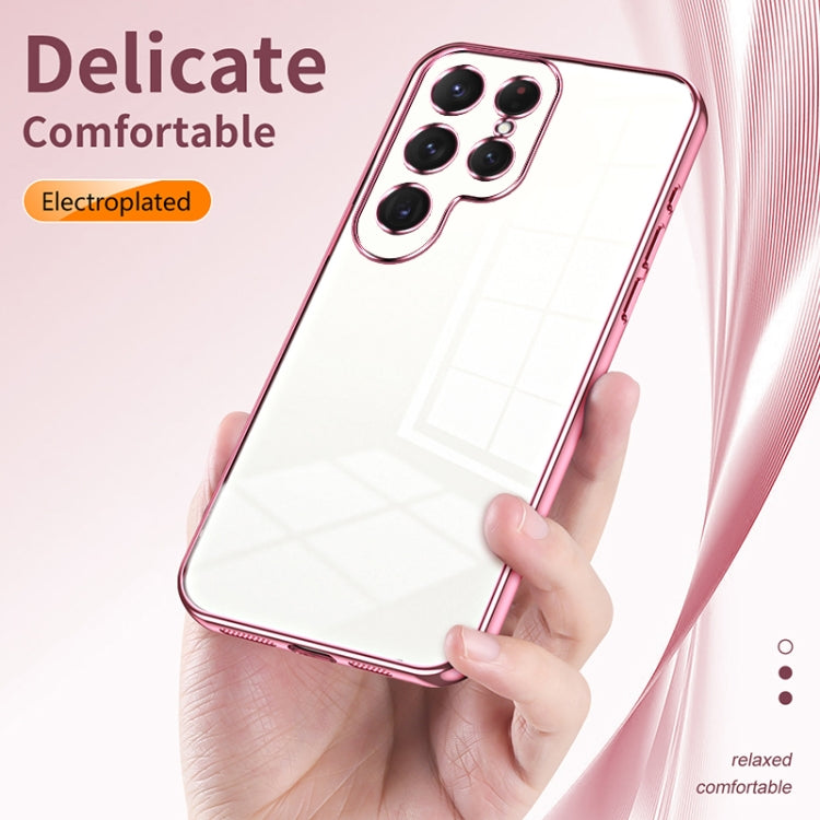 For Samsung Galaxy S25 Ultra 5G Transparent Plating Fine Hole Phone Case(Green) - Galaxy S25 Ultra 5G Cases by PMC Jewellery | Online Shopping South Africa | PMC Jewellery | Buy Now Pay Later Mobicred