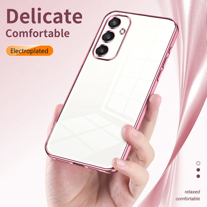 For Samsung Galaxy S25 5G Transparent Plating Fine Hole Phone Case(Purple) - Galaxy S25 5G Cases by PMC Jewellery | Online Shopping South Africa | PMC Jewellery | Buy Now Pay Later Mobicred