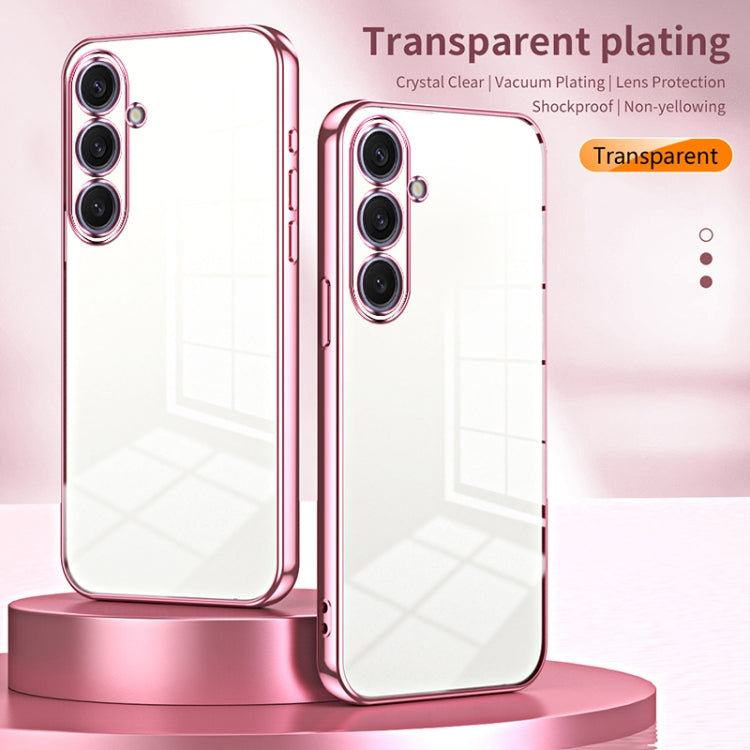 For Samsung Galaxy S25+ 5G Transparent Plating Fine Hole Phone Case(Transparent) - free shipping - PMC Jewellery - Order now!