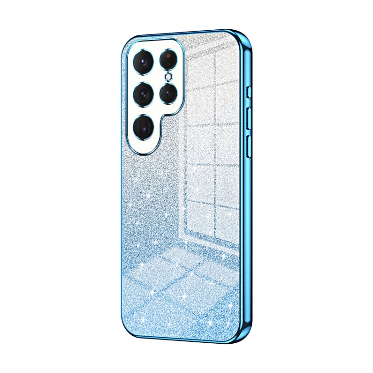 For Samsung Galaxy S25 Ultra 5G Gradient Glitter Powder Electroplated Phone Case(Blue) - Galaxy S25 Ultra 5G Cases by PMC Jewellery | Online Shopping South Africa | PMC Jewellery | Buy Now Pay Later Mobicred
