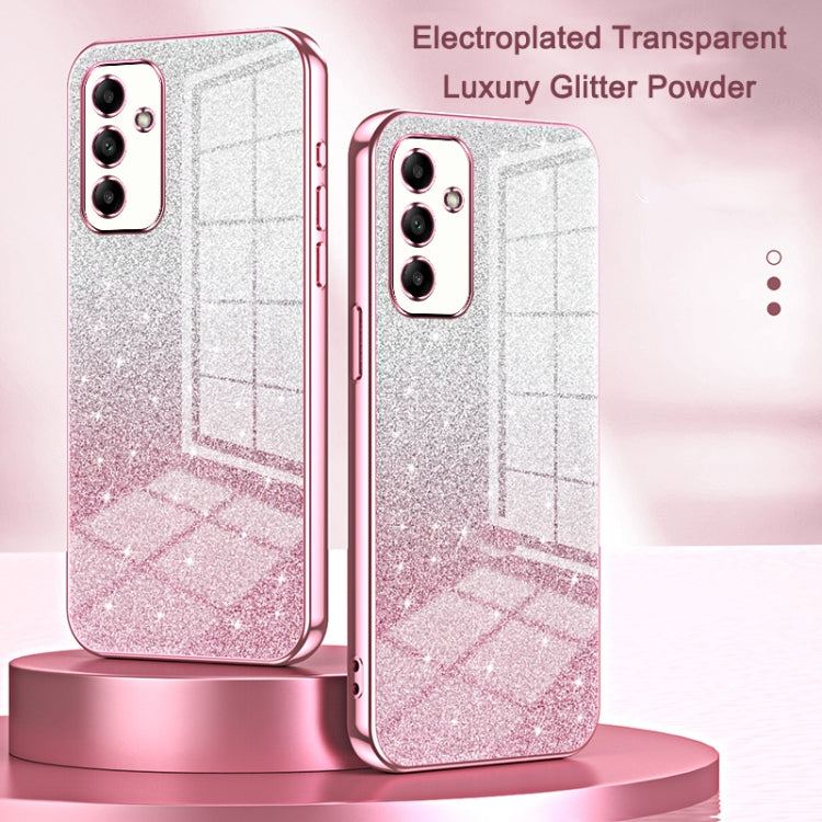 For Samsung Galaxy S25 Ultra 5G Gradient Glitter Powder Electroplated Phone Case(Transparent) - Galaxy S25 Ultra 5G Cases by PMC Jewellery | Online Shopping South Africa | PMC Jewellery | Buy Now Pay Later Mobicred
