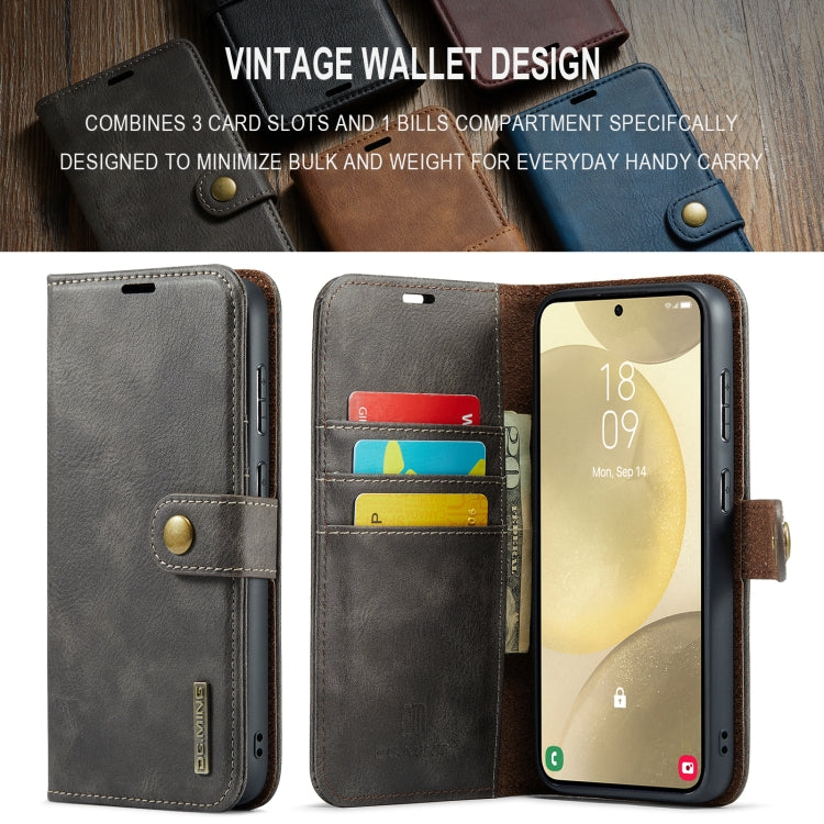 For Samsung Galaxy S24 FE 5G DG.MING Crazy Horse Texture Detachable Magnetic Leather Case(Grey) - Galaxy S24 FE 5G Cases by DG.MING | Online Shopping South Africa | PMC Jewellery | Buy Now Pay Later Mobicred