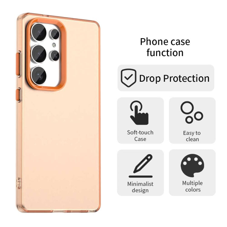 For Samsung Galaxy S25 Ultra 5G Candy PC Hybrid TPU Shockproof Phone Case(Orange) - Galaxy S25 Ultra 5G Cases by PMC Jewellery | Online Shopping South Africa | PMC Jewellery | Buy Now Pay Later Mobicred