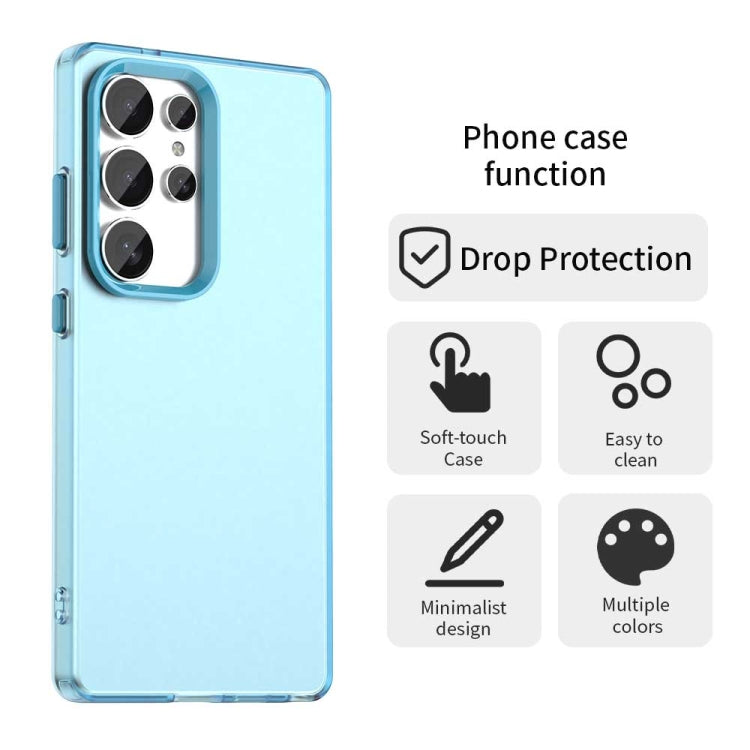 For Samsung Galaxy S25 Ultra 5G Candy PC Hybrid TPU Shockproof Phone Case(Blue) - Galaxy S25 Ultra 5G Cases by PMC Jewellery | Online Shopping South Africa | PMC Jewellery | Buy Now Pay Later Mobicred