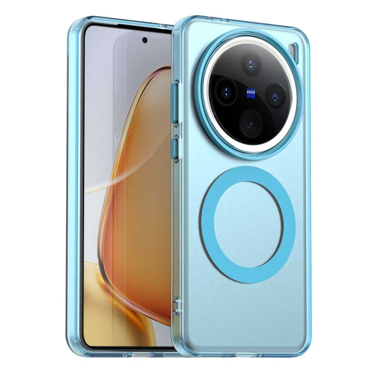 For vivo X200 Pro mini Candy Magsafe PC Hybrid TPU Phone Case(Blue) - X200 Pro mini Cases by PMC Jewellery | Online Shopping South Africa | PMC Jewellery | Buy Now Pay Later Mobicred