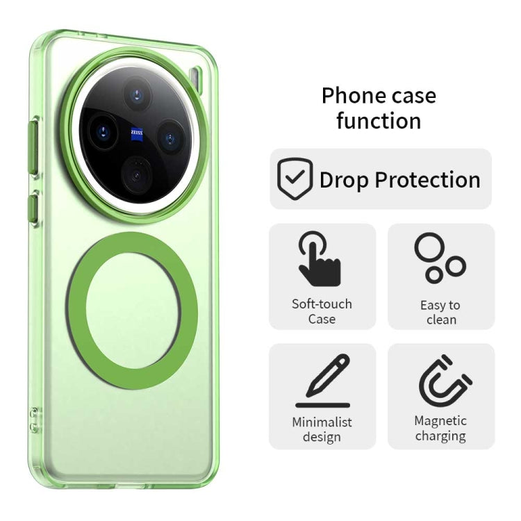 For vivo X200 Pro mini Candy Magsafe PC Hybrid TPU Phone Case(Green) - X200 Pro mini Cases by PMC Jewellery | Online Shopping South Africa | PMC Jewellery | Buy Now Pay Later Mobicred