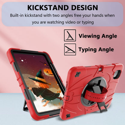 For iPad Pro 11 2024 Bat Hand Grip Turntable Stand Tablet Case(Red Black) - iPad Pro 11 2024 Cases by PMC Jewellery | Online Shopping South Africa | PMC Jewellery | Buy Now Pay Later Mobicred