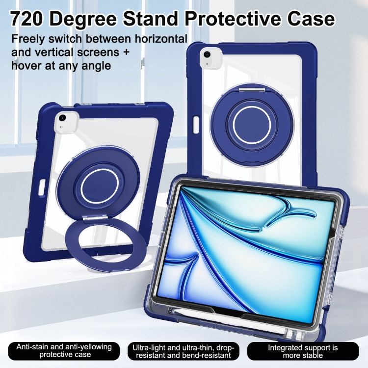 For iPad Air 11 2024 / Air 10.9 2022 Crystal Armor PC Hybrid TPU Tablet Case with Pen Slot(Dark Blue) - iPad Air 11 2024 Cases by PMC Jewellery | Online Shopping South Africa | PMC Jewellery | Buy Now Pay Later Mobicred