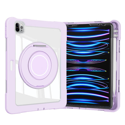 For iPad Pro 11 2022 / Air 10.9 2022 Crystal Armor PC Hybrid TPU Tablet Case with Pen Slot(Purple) - iPad Pro 11 (2022/2021) Cases by PMC Jewellery | Online Shopping South Africa | PMC Jewellery | Buy Now Pay Later Mobicred