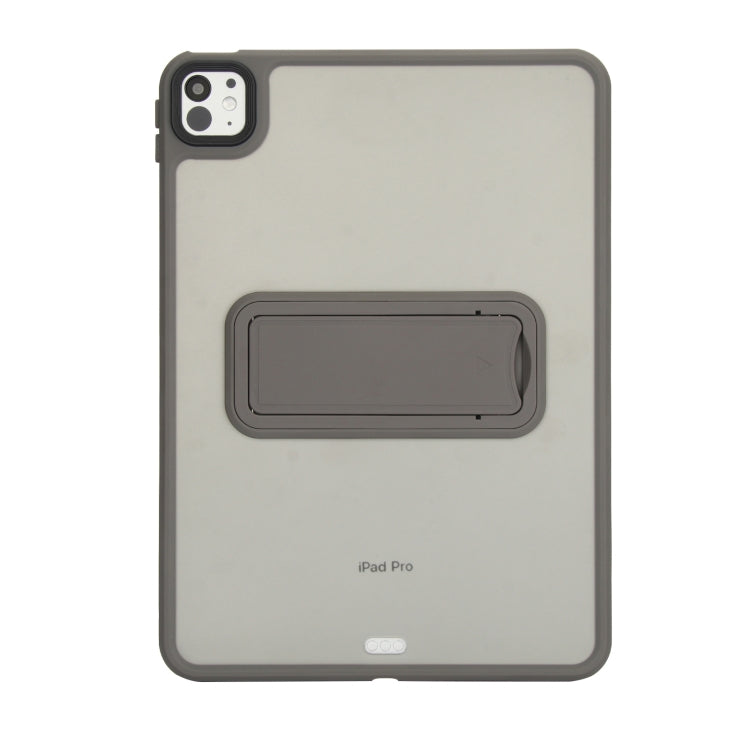 For iPad Air 5 / 4 10.9 inch Skin Feel Holder PC Hybrid TPU Tablet Case(Grey) - iPad Air (2022) / (2020) 10.9 Cases by PMC Jewellery | Online Shopping South Africa | PMC Jewellery | Buy Now Pay Later Mobicred