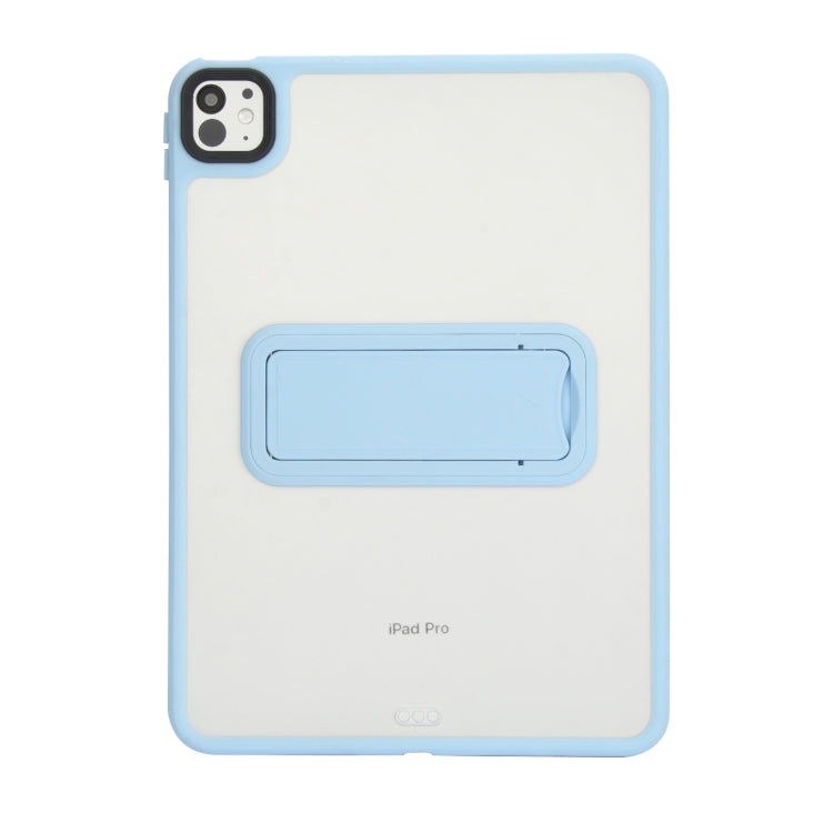 For iPad Air 5 / 4 10.9 inch Skin Feel Holder PC Hybrid TPU Tablet Case(Light Blue) - iPad Air (2022) / (2020) 10.9 Cases by PMC Jewellery | Online Shopping South Africa | PMC Jewellery | Buy Now Pay Later Mobicred