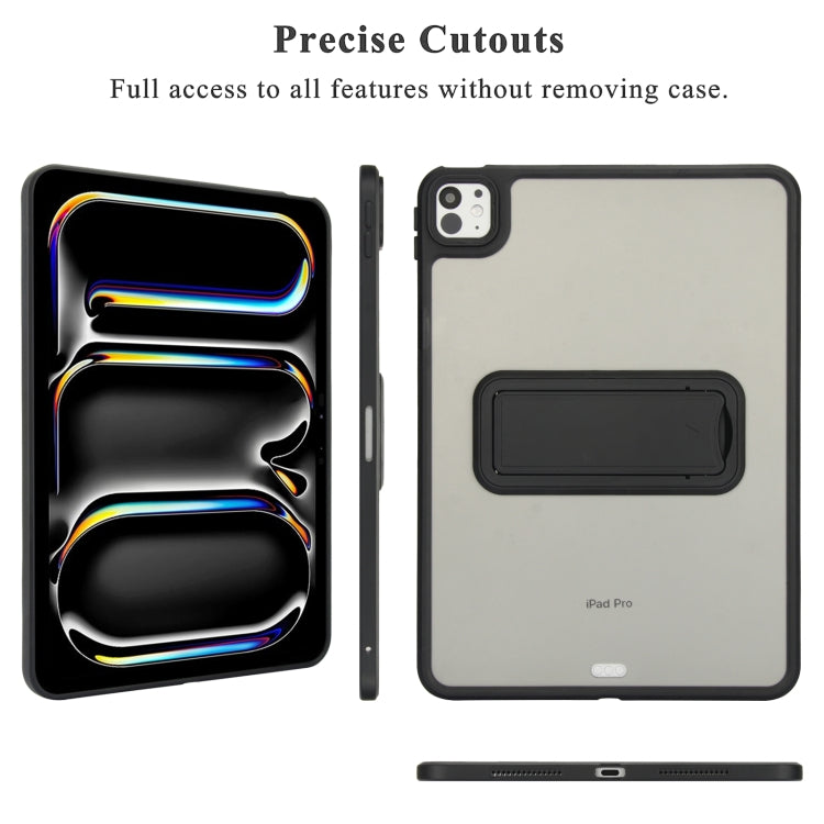 For iPad mini 5 / 4 7.9 inch Skin Feel Holder PC Hybrid TPU Tablet Case(Black) - iPad mini (2019) / mini 5 Cases by PMC Jewellery | Online Shopping South Africa | PMC Jewellery | Buy Now Pay Later Mobicred