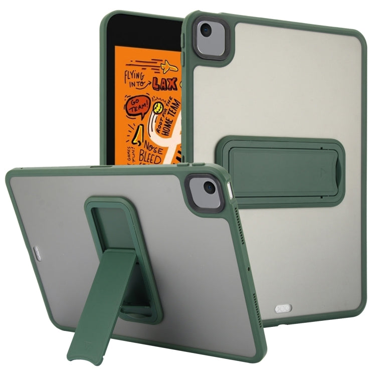 For iPad mini 5 / 4 7.9 inch Skin Feel Holder PC Hybrid TPU Tablet Case(Dark Green) - iPad mini (2019) / mini 5 Cases by PMC Jewellery | Online Shopping South Africa | PMC Jewellery | Buy Now Pay Later Mobicred