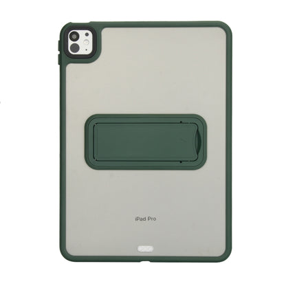 For iPad mini 5 / 4 7.9 inch Skin Feel Holder PC Hybrid TPU Tablet Case(Dark Green) - iPad mini (2019) / mini 5 Cases by PMC Jewellery | Online Shopping South Africa | PMC Jewellery | Buy Now Pay Later Mobicred