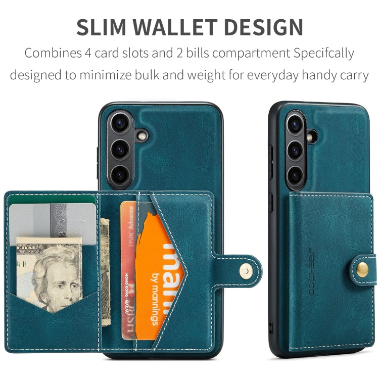 For Samsung Galaxy S24 FE 5G JEEHOOD J01 Retro Magnetic Detachable Wallet Phone Case(Blue) - Galaxy S24 FE 5G Cases by JEEHOOD | Online Shopping South Africa | PMC Jewellery | Buy Now Pay Later Mobicred