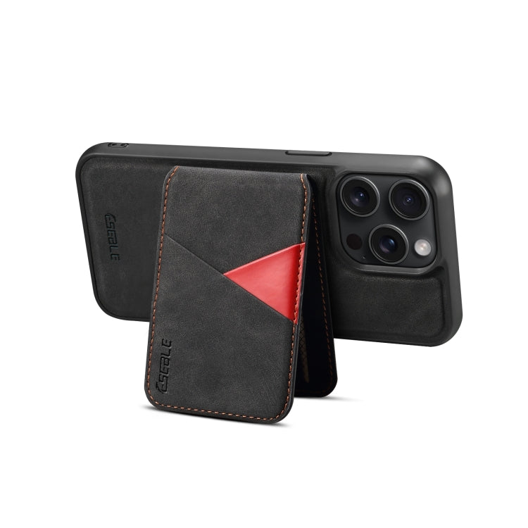 For iPhone 16 Plus ESEBLE E2 Retro Texture Card Slots MagSafe RFID Leather Case(Black) - free shipping - PMC Jewellery - Order now!