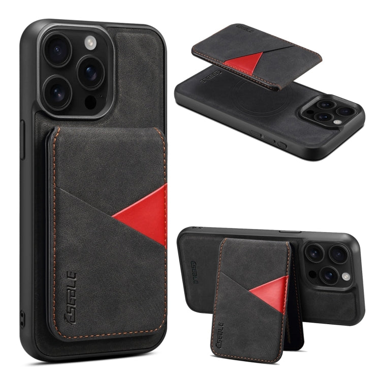 For iPhone 16 Pro Max ESEBLE E2 Retro Texture Card Slots MagSafe RFID Leather Case(Black) - iPhone 16 Pro Max Cases by ESEBLE | Online Shopping South Africa | PMC Jewellery | Buy Now Pay Later Mobicred