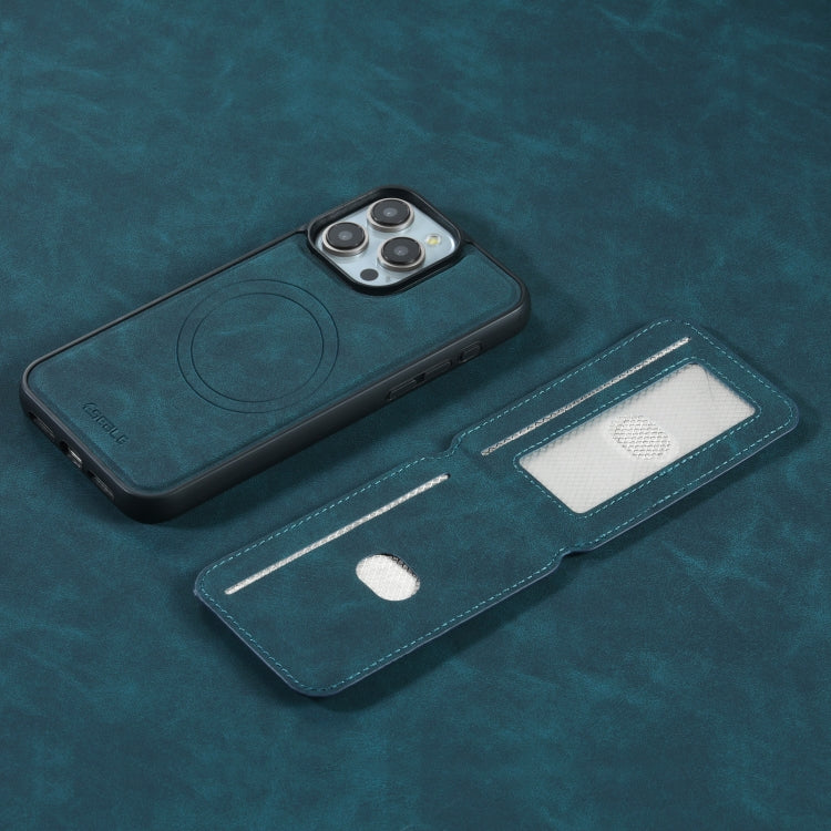 For iPhone 16 Pro Max ESEBLE E2 Retro Texture Card Slots MagSafe RFID Leather Case(Dark Green) - free shipping - PMC Jewellery - Order now!