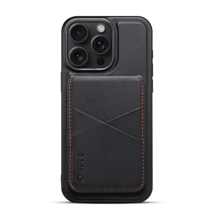 For iPhone 16 Pro Max ESEBLE E3 Plain Texture Card Slots MagSafe RFID Leather Case(Black) - iPhone 16 Pro Max Cases by ESEBLE | Online Shopping South Africa | PMC Jewellery | Buy Now Pay Later Mobicred