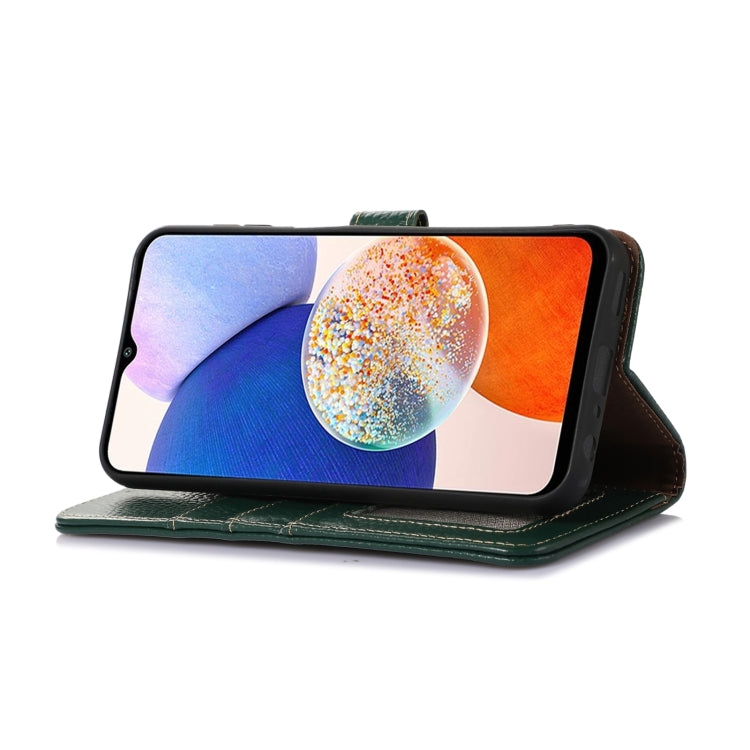 For Honor X9c Genuine Leather Litchi Texture RFID Leather Phone Case(Green) - Honor Cases by PMC TechLife | Online Shopping South Africa | PMC TechLife | Buy Now Pay Later Mobicred