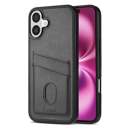 For iPhone 16 Plus AZNS K1 Series Card Slot Business Phone Case(Black) - iPhone 16 Plus Cases by AZNS | Online Shopping South Africa | PMC Jewellery | Buy Now Pay Later Mobicred