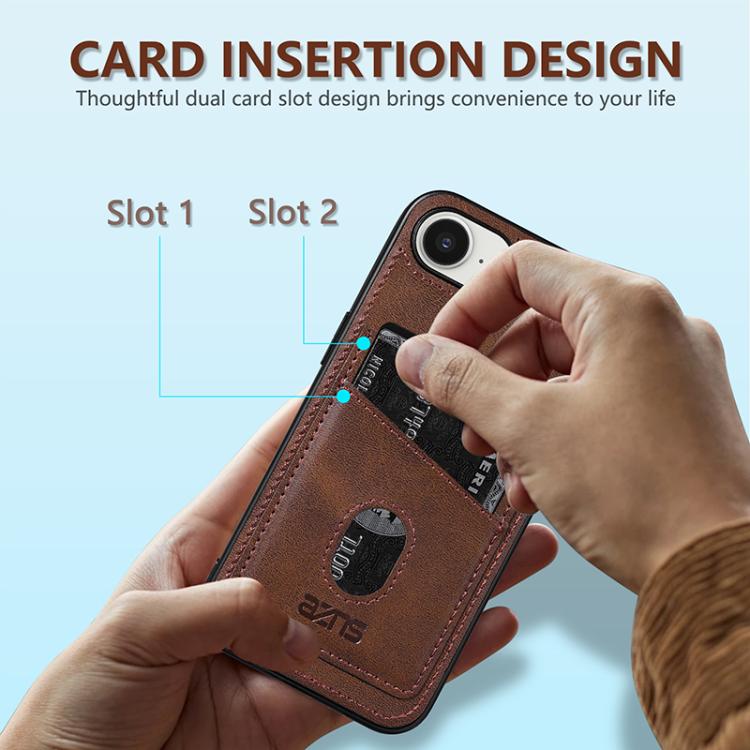 For iPhone 16e AZNS K1 Series Card Slot Business Phone Case(Yellow) - free shipping - PMc TechLife - Order now!