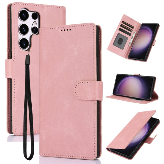 For Samsung Galaxy S25 Ultra 5G Fantasy Skin-feel Calfskin Texture Leather Phone Case(Pink) - Galaxy S25 Ultra 5G Cases by PMC Jewellery | Online Shopping South Africa | PMC Jewellery | Buy Now Pay Later Mobicred