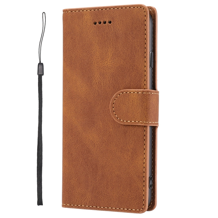 For iPhone 16e Fantasy Skin-feel Calfskin Texture Leather Phone Case(Brown) - iPhone 16e Cases by PMC TechLife | Online Shopping South Africa | PMC TechLife | Buy Now Pay Later Mobicred