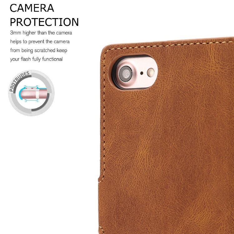 For iPhone 16e Fantasy Skin-feel Calfskin Texture Leather Phone Case(Brown) - iPhone 16e Cases by PMC TechLife | Online Shopping South Africa | PMC TechLife | Buy Now Pay Later Mobicred