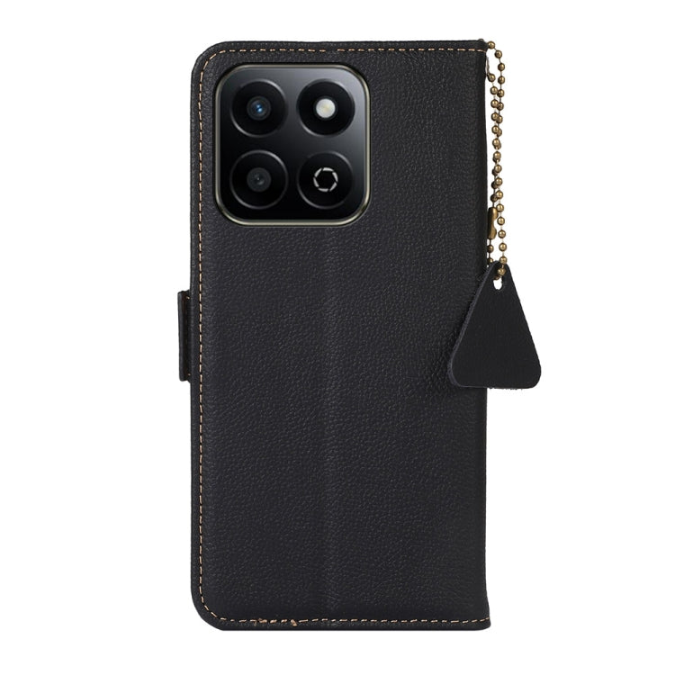For Honor Play 60 Plus / 200 Smart Side-Magnetic TJ Genuine Leather RFID Phone Case(Black) - Honor Cases by PMC TechLife | Online Shopping South Africa | PMC TechLife | Buy Now Pay Later Mobicred
