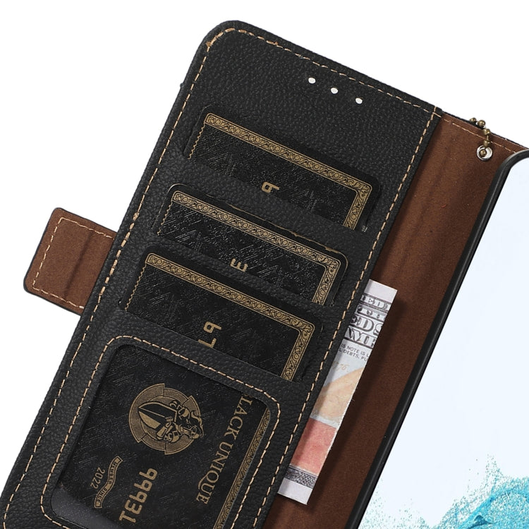 For Honor Play 60 Plus / 200 Smart Side-Magnetic TJ Genuine Leather RFID Phone Case(Black) - Honor Cases by PMC TechLife | Online Shopping South Africa | PMC TechLife | Buy Now Pay Later Mobicred