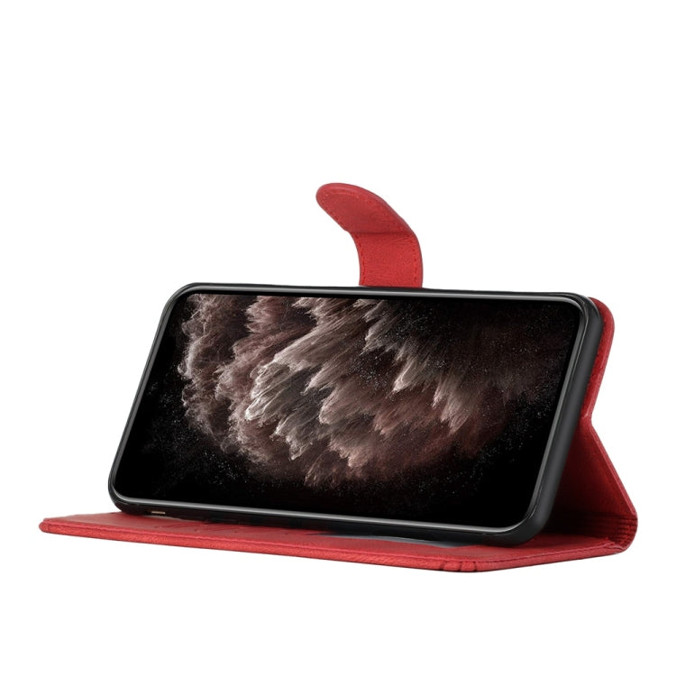 For Samsung Galaxy S25 Ultra 5G Cubic Skin Feel Flip Leather Phone Case(Red) - Galaxy S25 Ultra 5G Cases by PMC TechLife | Online Shopping South Africa | PMC TechLife | Buy Now Pay Later Mobicred