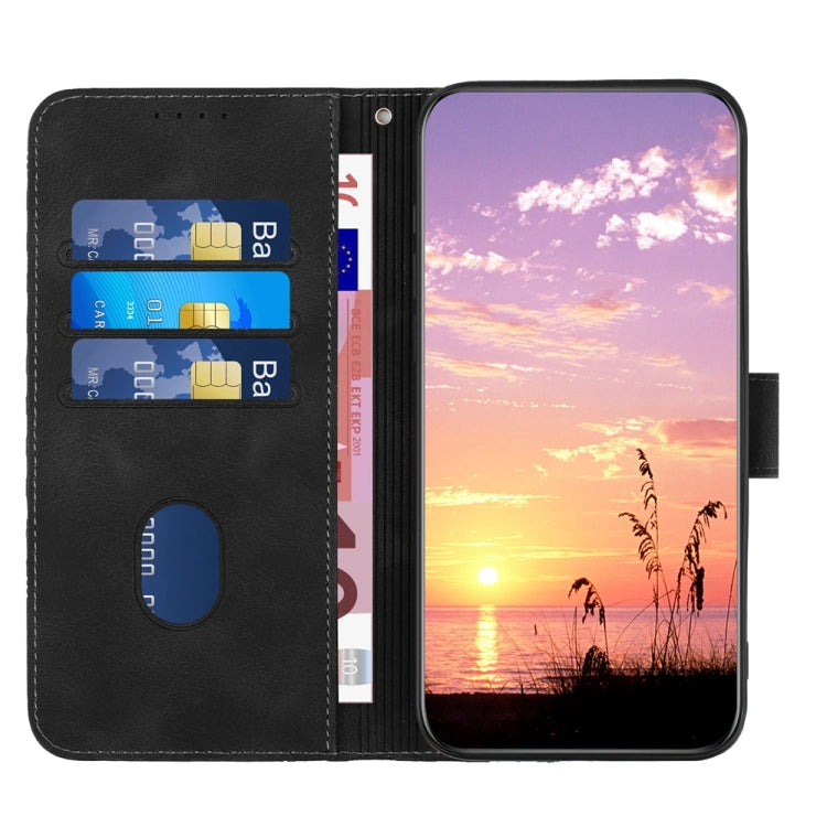 For Samsung Galaxy S25 5G YX0060 Elephant Head Embossed Phone Leather Case with Lanyard(Black) - Galaxy S25 5G Cases by PMC Jewellery | Online Shopping South Africa | PMC Jewellery | Buy Now Pay Later Mobicred