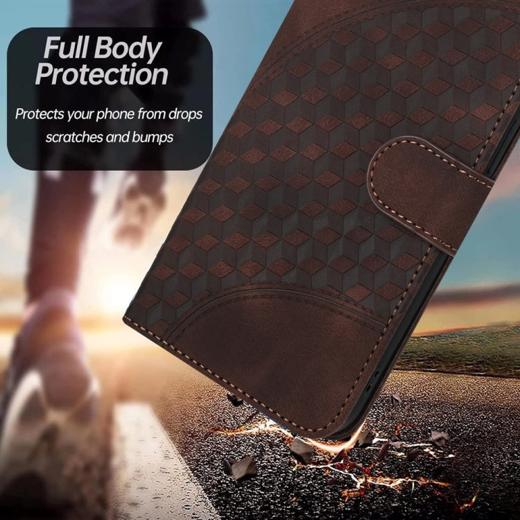 For Samsung Galaxy S25 5G YX0060 Elephant Head Embossed Phone Leather Case with Lanyard(Coffee) - Galaxy S25 5G Cases by PMC Jewellery | Online Shopping South Africa | PMC Jewellery | Buy Now Pay Later Mobicred