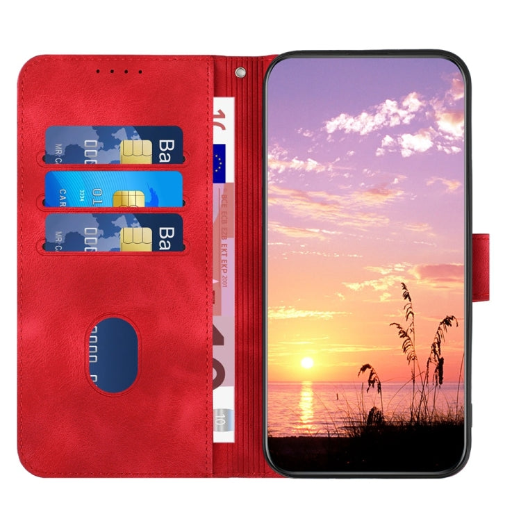 For Samsung Galaxy S25 5G YX0060 Elephant Head Embossed Phone Leather Case with Lanyard(Red) - Galaxy S25 5G Cases by PMC Jewellery | Online Shopping South Africa | PMC Jewellery | Buy Now Pay Later Mobicred