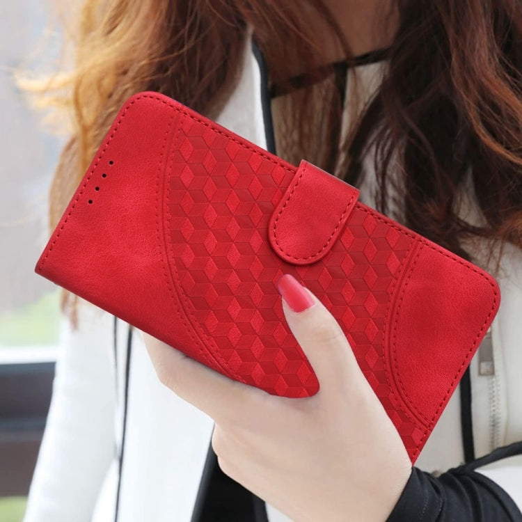 For Samsung Galaxy S25 5G YX0060 Elephant Head Embossed Phone Leather Case with Lanyard(Red) - Galaxy S25 5G Cases by PMC Jewellery | Online Shopping South Africa | PMC Jewellery | Buy Now Pay Later Mobicred