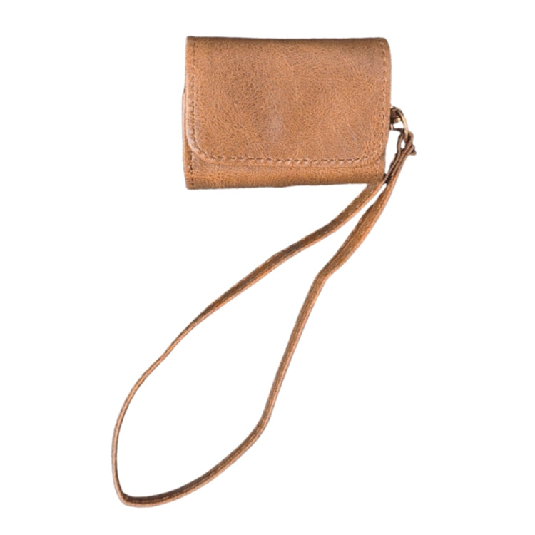 For AirPods 3 Cowhide Texture PU Headset Shockproof Case(Coffee) - For AirPods 3 by PMC Jewellery | Online Shopping South Africa | PMC Jewellery | Buy Now Pay Later Mobicred