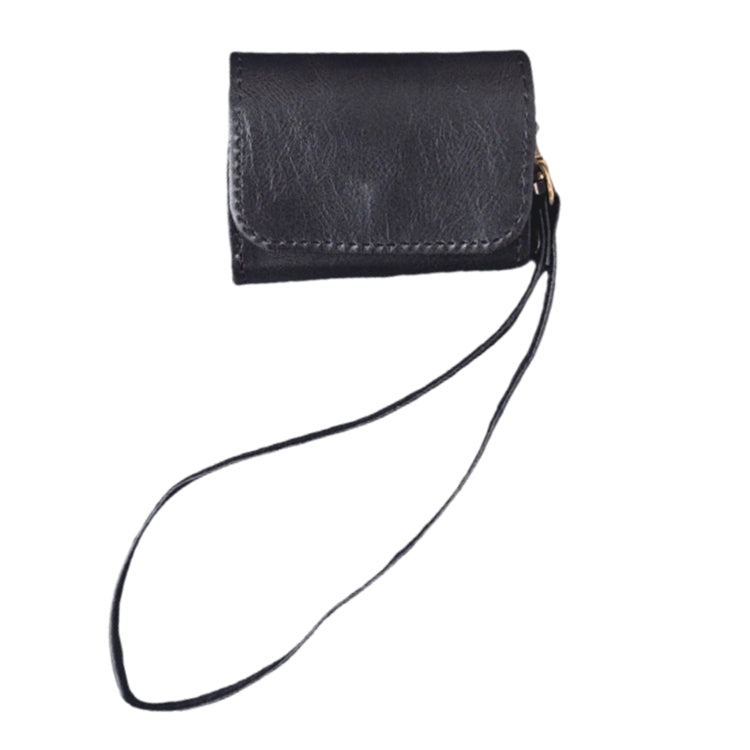 For AirPods 3 Cowhide Texture PU Headset Shockproof Case(Black) - For AirPods 3 by PMC Jewellery | Online Shopping South Africa | PMC Jewellery | Buy Now Pay Later Mobicred