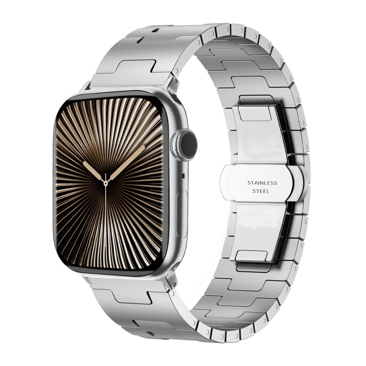 For Apple Watch 42mm / 41mm / 40mm / 38mm Side Release Stainless Steel Watch Band(Silver) - free shipping - PMC TechLife - Order now!