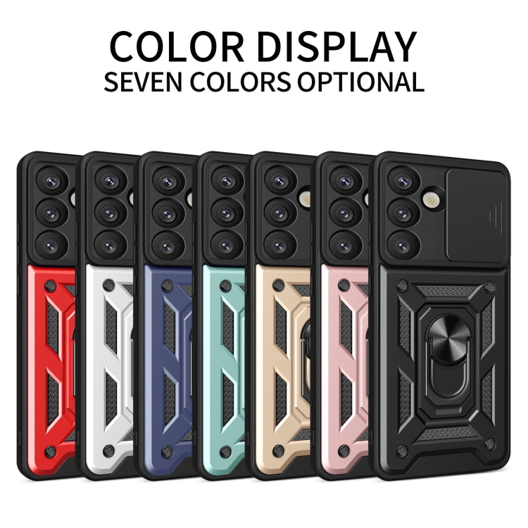 For Samsung Galaxy S25 5G Sliding Camera Cover Design TPU+PC Phone Case(Green) - Galaxy S25 5G Cases by PMC Jewellery | Online Shopping South Africa | PMC Jewellery | Buy Now Pay Later Mobicred